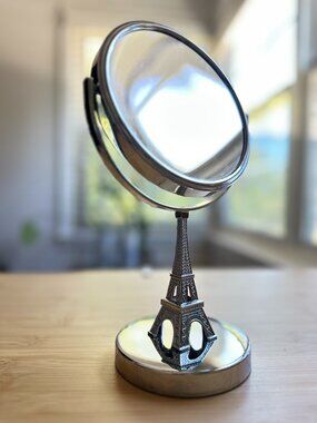Eiffel Tower Vanity Mirror Double-Sided 360° Rotation 1X/10X Magnification